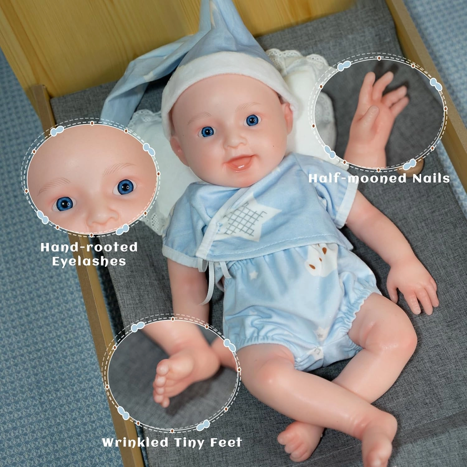 Realistic Silicone Reborn Baby Dolls - 18 Inch Full Silicone Baby Doll Girl, Christmas and Birthday Gifts for Girls 3 