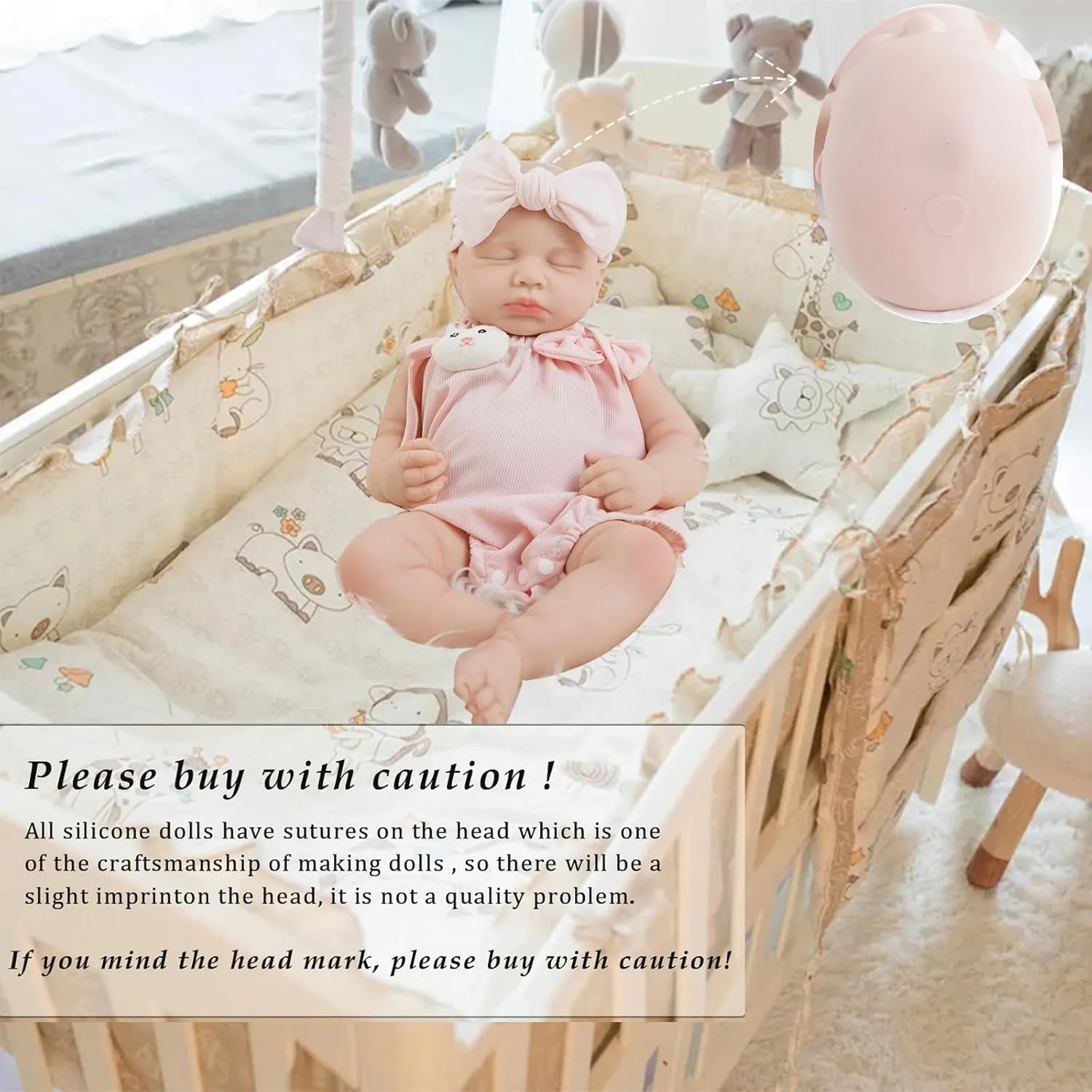 Reborn Baby Dolls That Lifelike -18.5 inch Full Body Silicone Sleeping Baby Girl Handmade Face Realistic Body Details for Children Gift