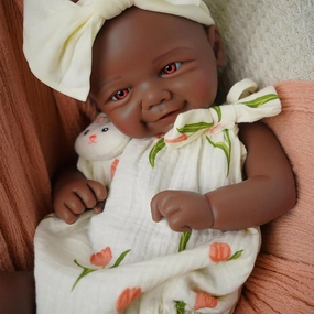 Reborn Baby Dolls That Lifelike -16.5 inch Full Body Silicone Sleeping Baby Girl Handmade Face Realistic Body Details for Children Gift