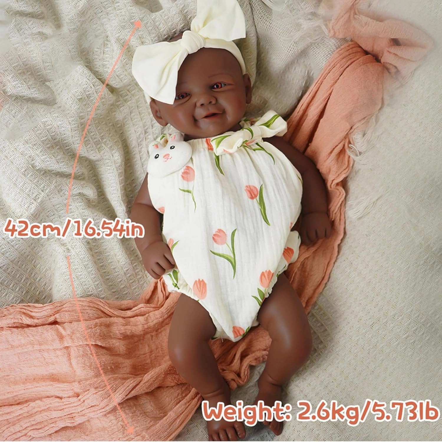 Reborn Baby Dolls That Lifelike -16.5 inch Full Body Silicone Sleeping Baby Girl Handmade Face Realistic Body Details for Children Gift
