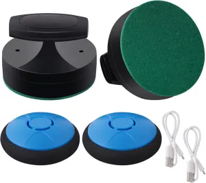 Rechargeable Floating Air Hockey Pucks and Paddles, Electric Air Hockey Set for Any Flat Surface, Portable Indoor Game Gift with 2 USB Charging Cable (2 Pushers, 2 Pucks)