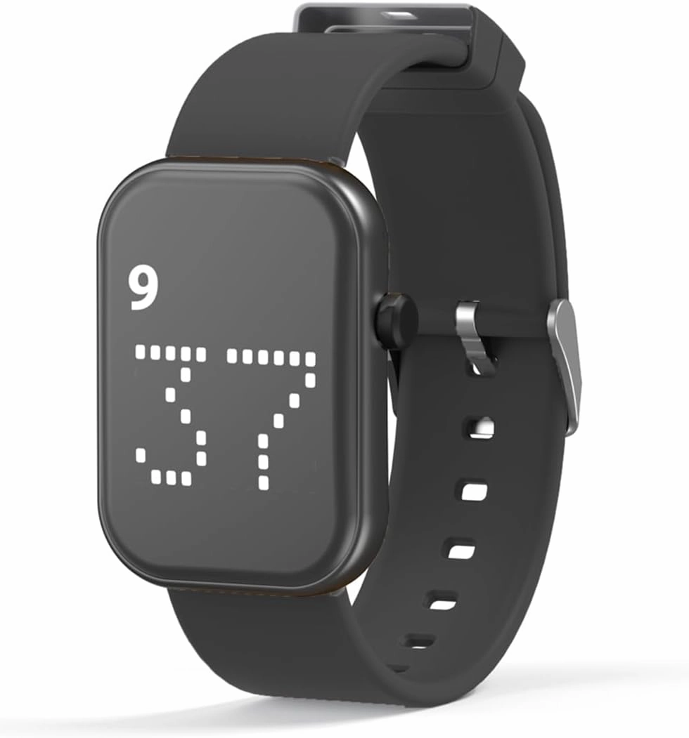 Rechargeable Vibrating Alarm Watch Silent Pill Reminder Wristband Fitness Tracker Watch - with 8 Personalised Message Reminder