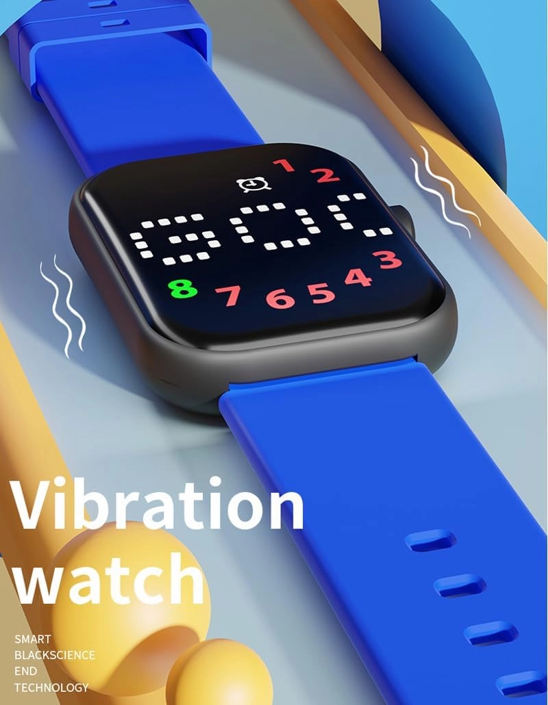 Rechargeable Vibrating Alarm Watch Silent Pill Reminder Wristband Fitness Tracker Watch - with 8 Personalised Message Reminder