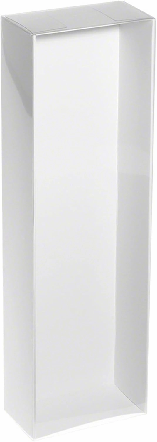 Redoll Clear Folding Display Box with White Liners and White Elastic for 11-12 inch Dolls or Action Figures, 4" W x 2.25" D x 13" H, Pack of 3