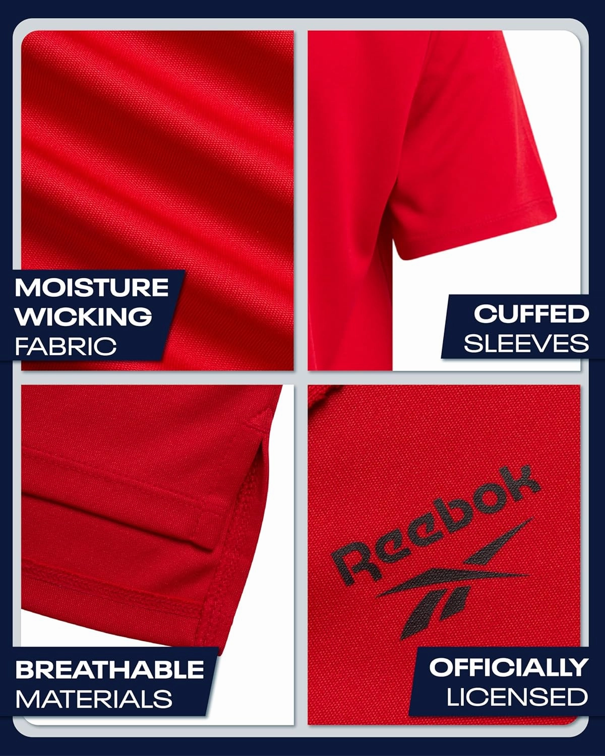 Reebok Boys Polo Shirt - Performance Golf Polo with Moisture Wicking Fabric, Short Sleeve Boys Golf Shirts (Sizes: 8-20)
