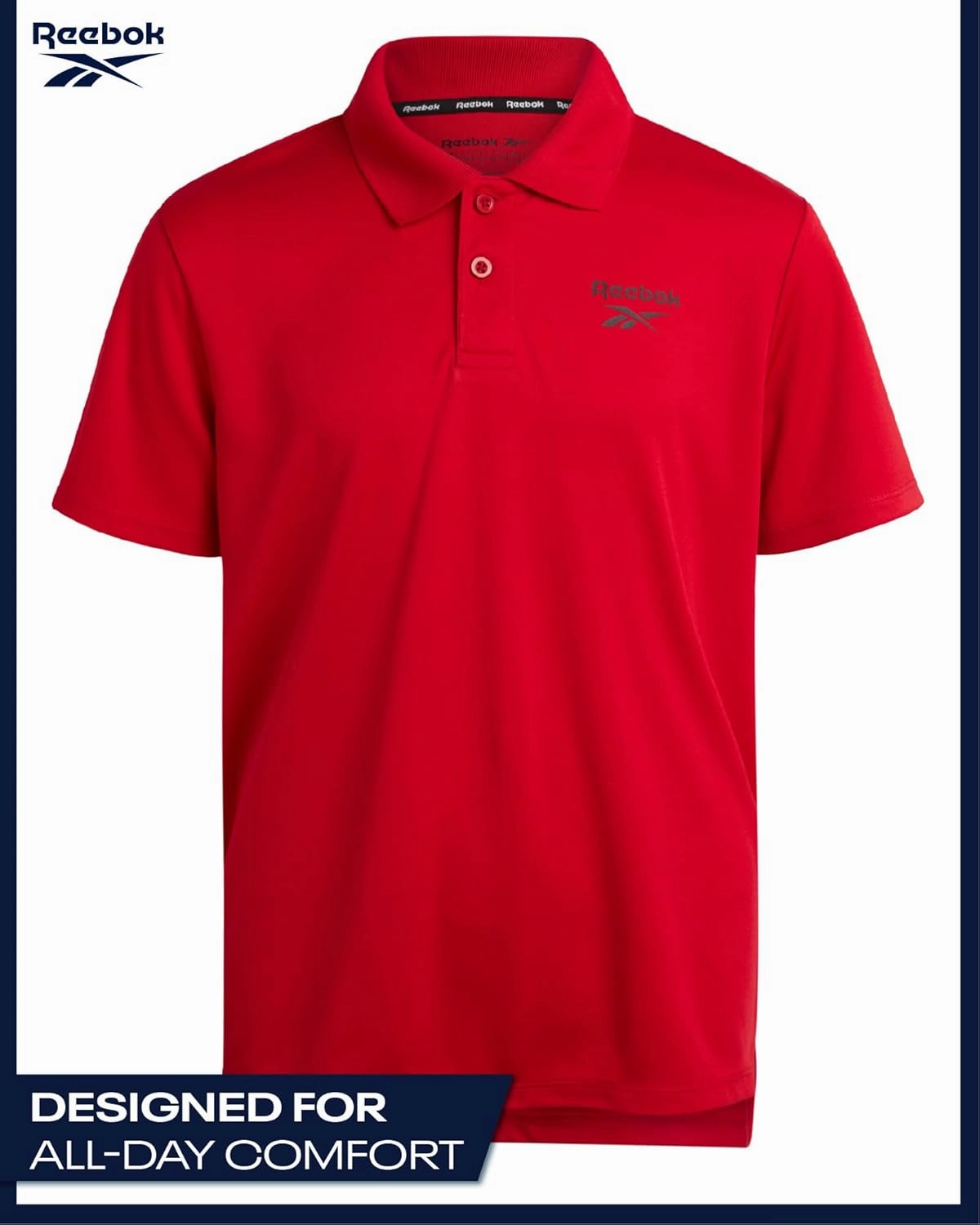 Reebok Boys Polo Shirt - Performance Golf Polo with Moisture Wicking Fabric, Short Sleeve Boys Golf Shirts (Sizes: 8-20)