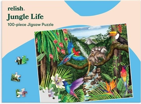 Relish 100 Piece Puzzles for Adults, Jungle Life Dementia Jigsaw Puzzle, Dementia Products for Elderly