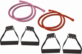 Resistance Bands Workout Set, Fitness Bands for Strength Exercise, Gym or Home Workouts, Kit Includes 2 Soft Handles and 2 Resistance Bands