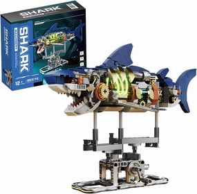 RiceBlock Shark Animal Building Block Set, A Gift Toys for Boys 8-14, Sea Creatures Marine Animal Building Blocks Toys Crossing Ocean Lovers, 687 Pieces