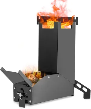 Rocket Stove Camping Stove Portable Stove for Home Outdoor Cooking Great Stainless Steel Camping Backpacking Stove Compact Wood Stove Design