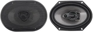 Rockville RV68.3A 6x8" 3-Way Car Speakers, 900W, 4 Ohm, CEA Rated, Polypropylene Woofer, Butyl Rubber Surround, PEI Tweeter, Perfect for Car Audio