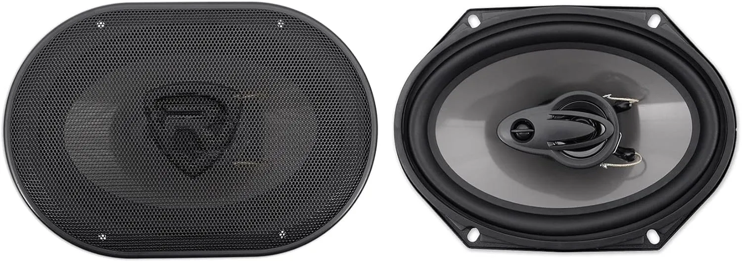 Rockville RV68.3A 6x8" 3-Way Car Speakers, 900W, 4 Ohm, CEA Rated, Polypropylene Woofer, Butyl Rubber Surround, PEI Tweeter, Perfect for Car Audio