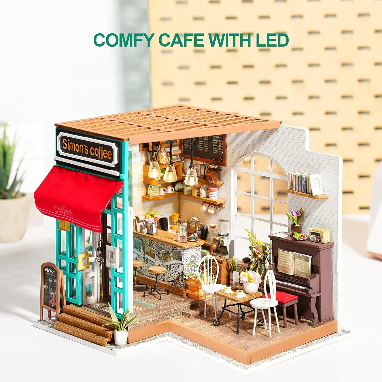 Rowood Miniature Dollhouse Kit, 1:24 Scale DIY Miniature House Kit for Adults, Mini House Crafts for Adults,Birthday for Teens Age14  - Simon's Coffee