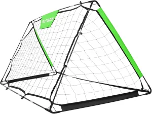 RUNBOW Soccer Goal for Backyard, 6x4ft 2 in 1 Soccer Rebounder Lacrosse Softball Baseball Football Training，Easy Setup Soccer Training Equipment