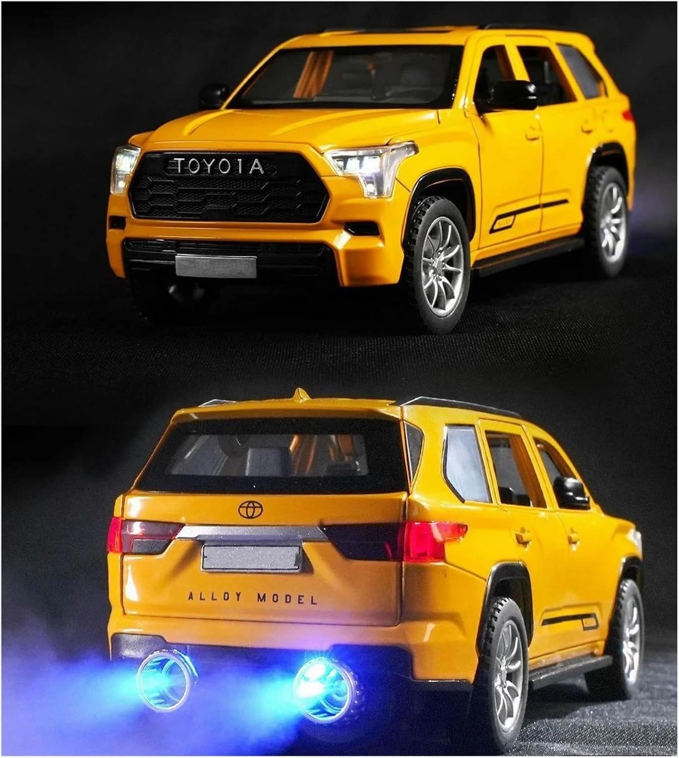 Scale car Model 1:24 for Sequoia SUV Spray Alloy Car Model Die-cast Metal Vehicle Model Highly Restored Real Car Ornaments Suitable for Display(White)