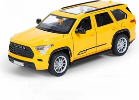 Scale car Model 1:24 for Sequoia SUV Spray Alloy Car Model Die-cast Metal Vehicle Model Highly Restored Real Car Ornaments Suitable for Display(White)