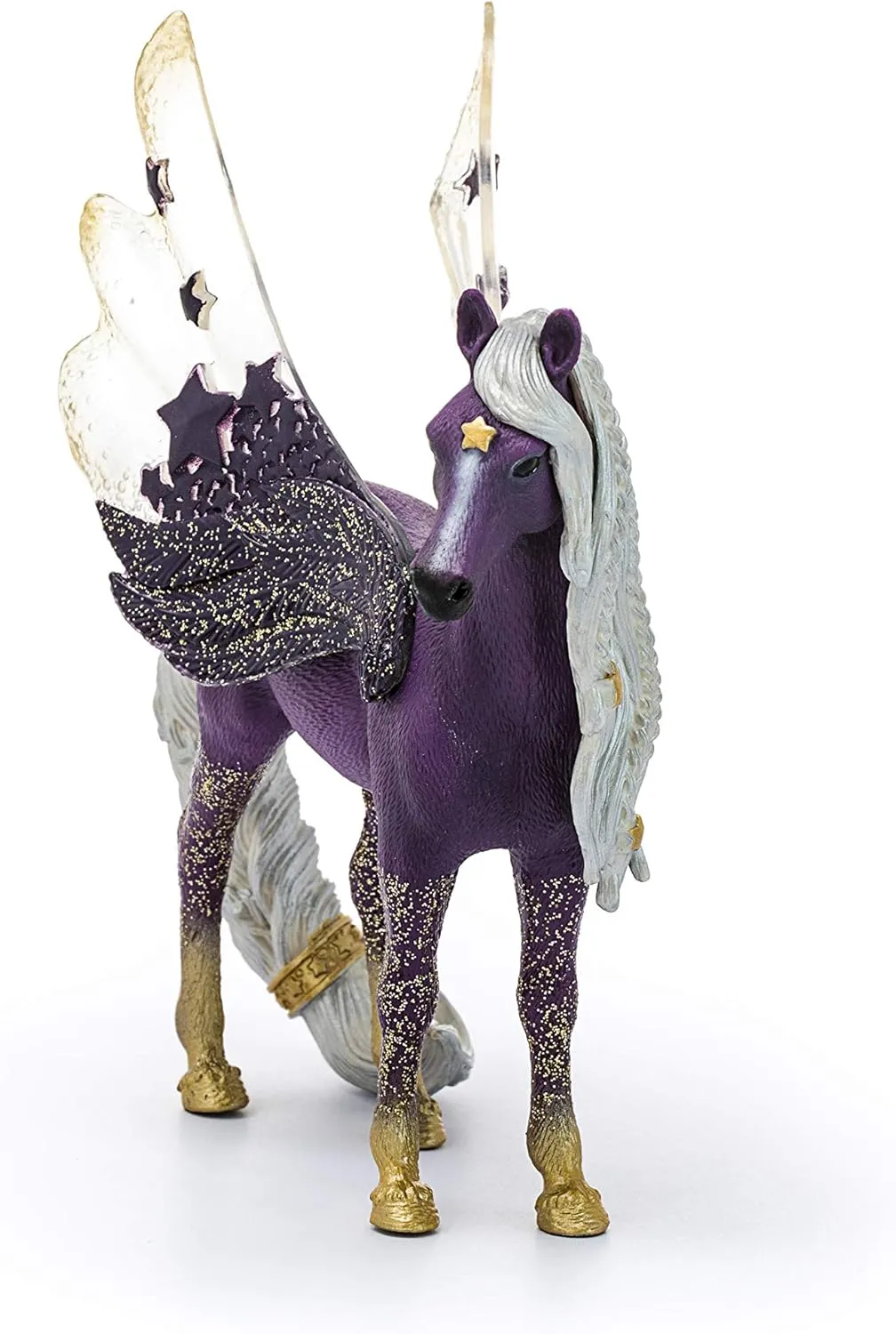 Schleich bayala Star Unicorn Flying Pegasus Figurine - Fantastic Purple and Gold Unicorn Fantasy Figurine, Bring Smile and Joy, Gift for Boys and Girls, Fans of Fantasy, Kids Age 5 