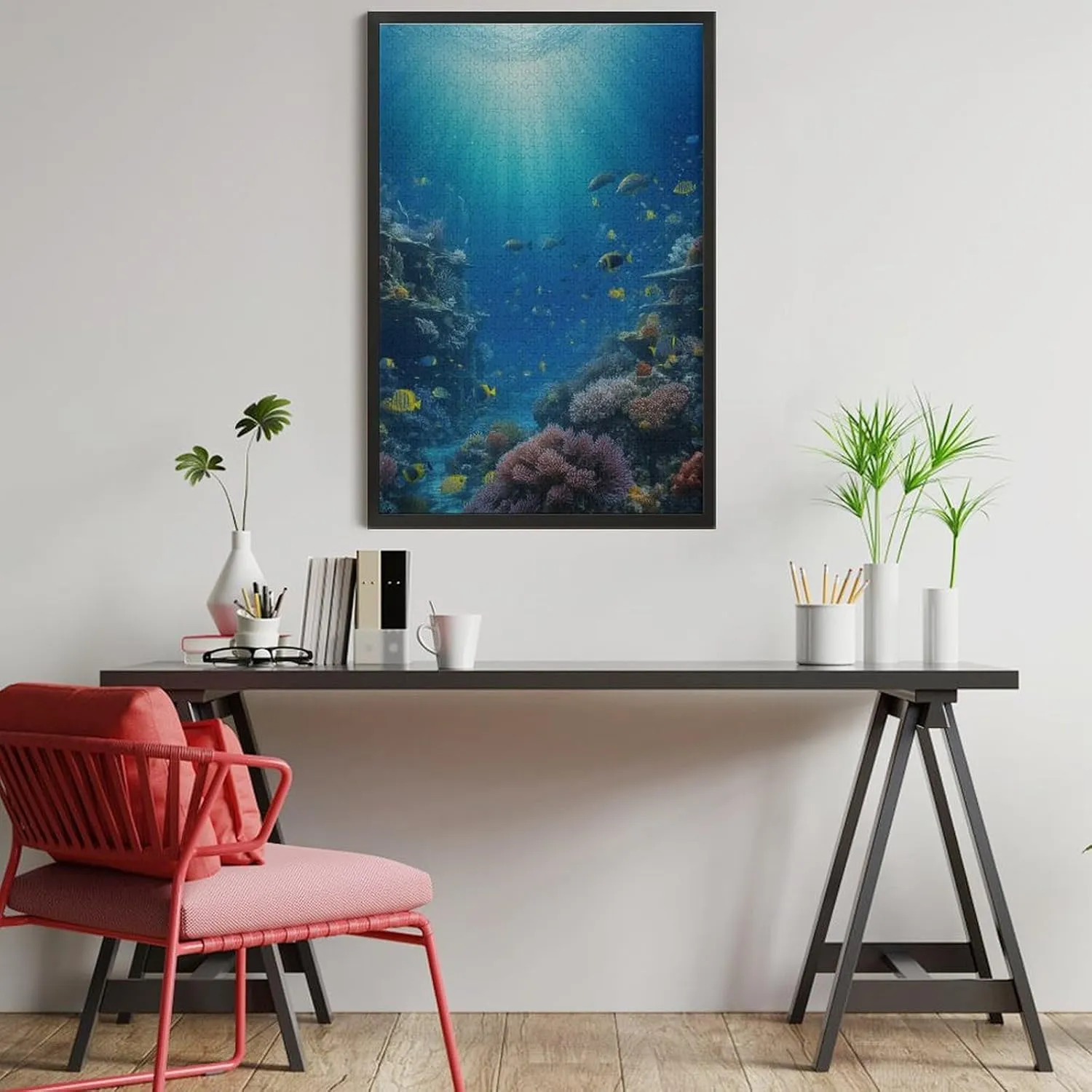 Sea Fish Diving Fantasy 500 Piece Puzzle for Adults Puzzle Puzzles 500 Pieces and Up Jigsaw Puzzles for Kids Puzzle Challenging Family Activity Fun Game Gift Idea for Mom Dad Friend 20.5x15 Inch