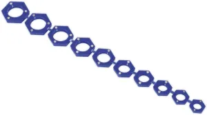 Sealey AK27095 Magnetic Metric Socket Insert Set, 270mm x 60mm x 5mm, Blue, 10 Pieces