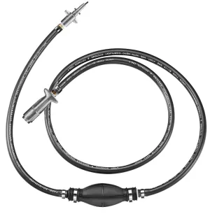 SeaSense: Mercury Mariner Fuel Line Assembly for Boats w/ Portable Fuel Systems - Includes Primer Bulb, ⅜” ID x 80” Long (6.5 ft) Heavy Flow Fuel Hose, Stainless Steel Hose Clamps & Engine Connectors,Black