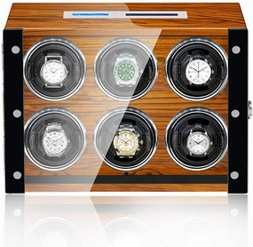 Self Winding Watch Winder Box -Proof Box, Self-Winding Mechanical Watch Box with Quiet Motor, Rocker Storage Display Case