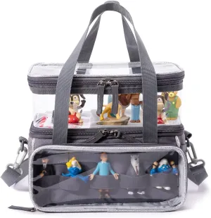SFYBYHEART Double-Layer Carrying Case Compatible with Toniebox Audio Player Starter Set, Travel Bag Organizer Case for Tonies Characters, Tony Figures Storage Case, Carry bag for Toniebox Accessories