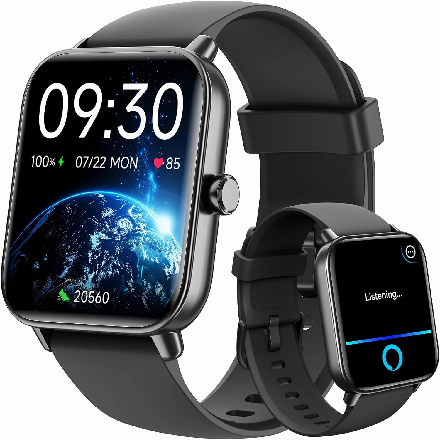 Smart Watches for Men, 1.8" Screen Activity Tracker, Heart Rate/Sleep/SpO2 Monitor, Make/Answer Calls, IP68 Waterproof Smartwatch for iPhone/Samsung/Android, 101  Sport Modes Fitness Reloj Inteligente