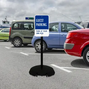 SmartSign Tip 'n Roll Portable Sign Base and Pole | 4' Tall, 24" x 48", Made in USA