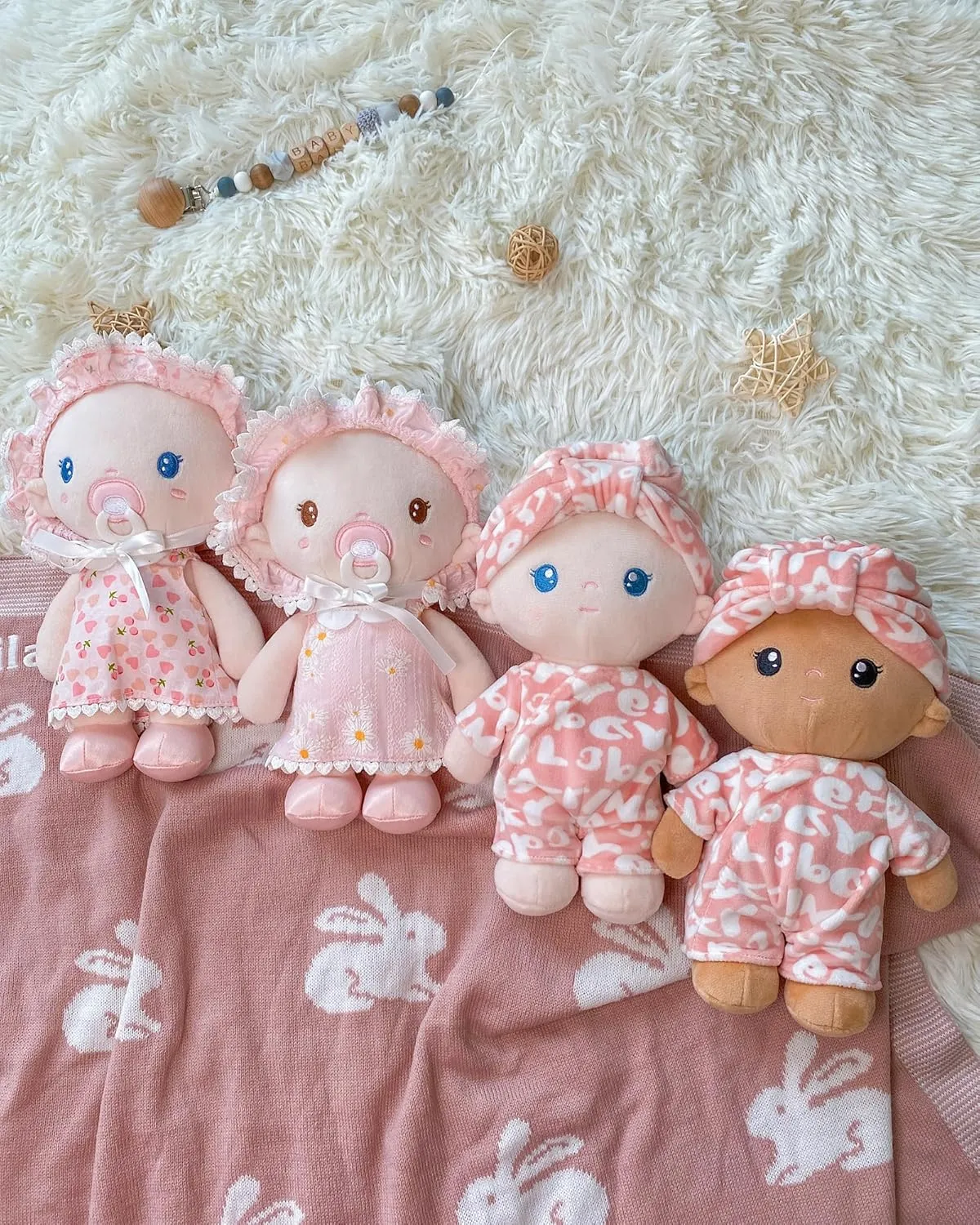Soft Baby Doll Toys (9''), My First Baby Rag Doll for 1 Year-Old Girl Birthday Gift, Christmas Plush Toys Gift for Toddler Kids Infants-Daisy Baby