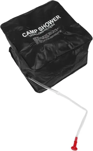 Solar Shower Bag for Camping Portable Outdoor Solar Heated Shower Spray Head 40l Capacity Compact Design