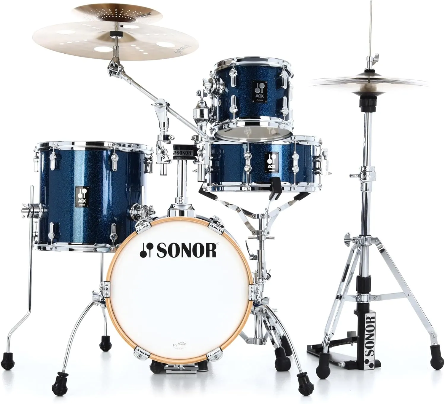 Sonor AQX Micro 4-piece Shell Pack - Blue Ocean Sparkle
