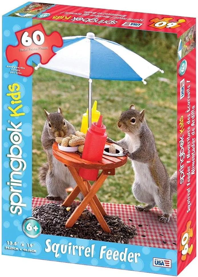 Springbok 60 Piece Children's Jigsaw Puzzle Lunch Time - Made in USA
