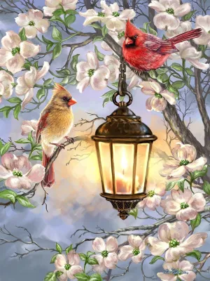 Springbok Puzzle to Remember - Alzheimer & Dementia Activity - 60 Piece Jigsaw Puzzle Spring Lantern - Made in USA