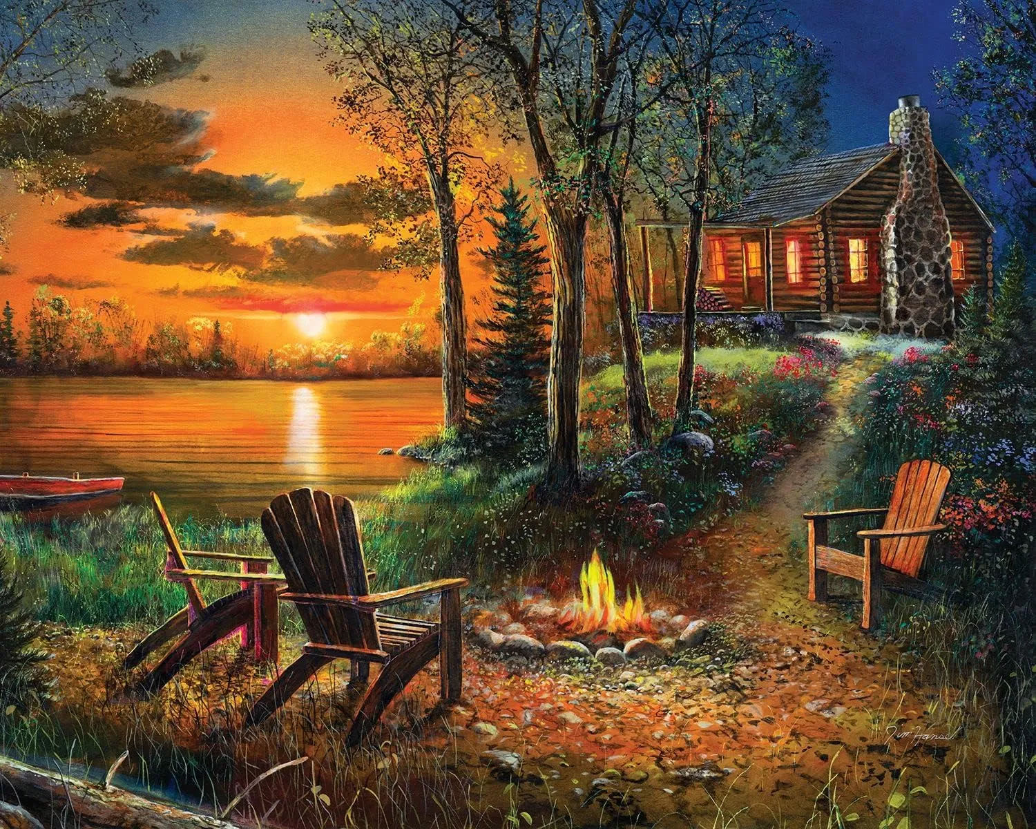 Springbok's 1000 Piece Jigsaw Puzzle Summer Sunset - Made in USA