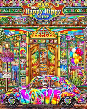 Springbok's 1000 Piece Jigsaw Puzzle The Happy Hippy Shop - Made in USA