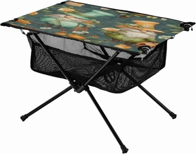 St Patricks Day Pattern Portable Folding Camping Table, Compact Lightweight Beach Table with Carrying Bag for Outdoor Picnics, BBQs, Camp