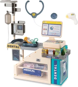 STEM Doctor Kit for Kids Ages 3-5, Interactive Doctor Playset with Realistic LED Lights & Sounds, Educational Science Toys for Toddlers, 24-Piece Learning Kit for Diagnose & Heal Role Play！