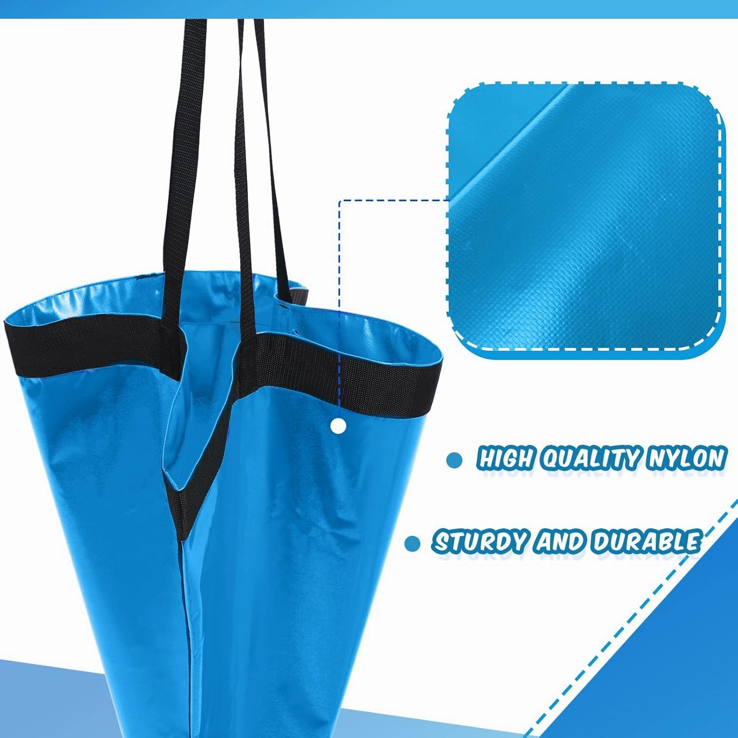 Tandefio Marine Boat Parachute Sea Anchor Drift Sock for Fishing Boat 250d Nylon Trolling Fishing Drogue for Inflatable Sail Drift Anchor for Kayak Pontoon