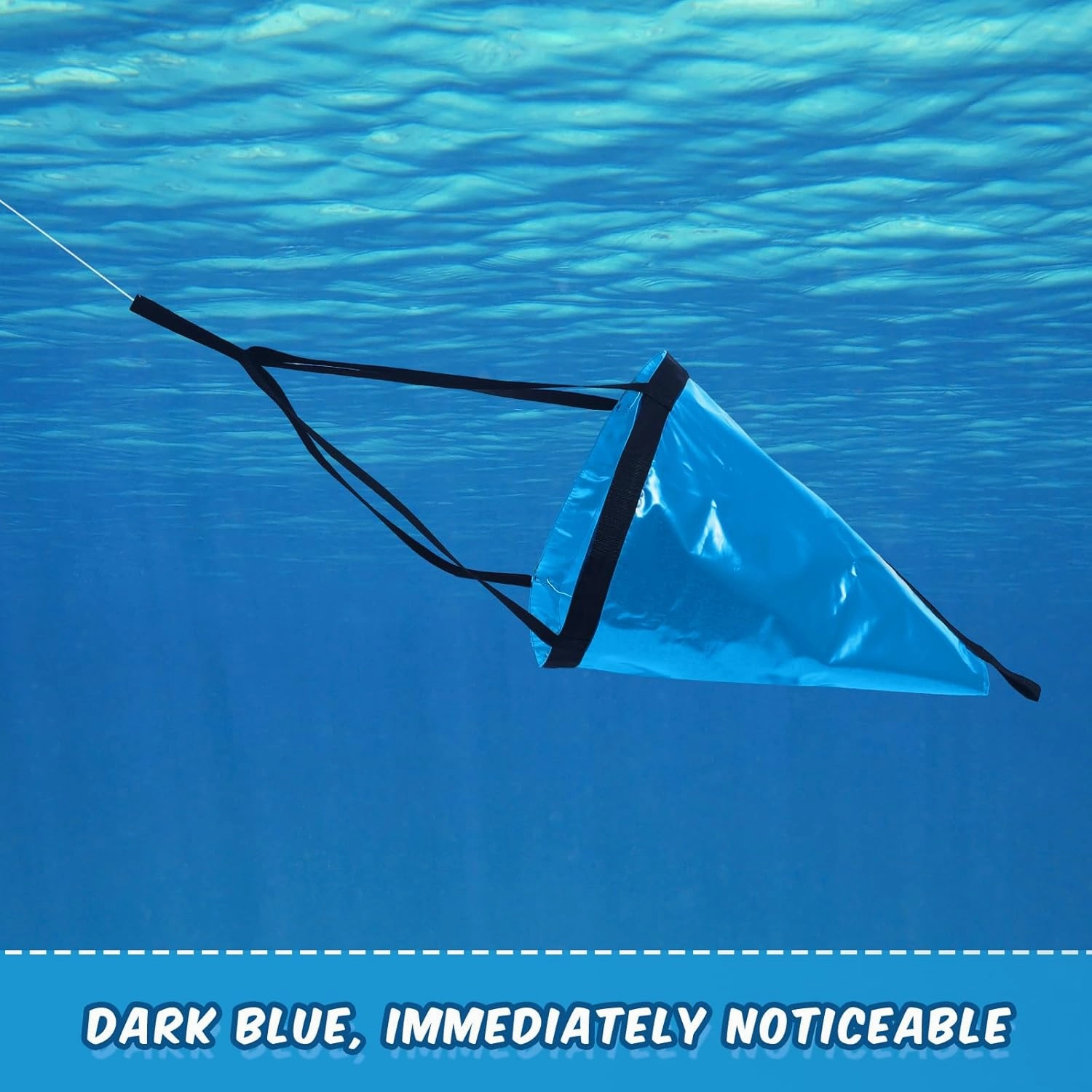 Tandefio Marine Boat Parachute Sea Anchor Drift Sock for Fishing Boat 250d Nylon Trolling Fishing Drogue for Inflatable Sail Drift Anchor for Kayak Pontoon