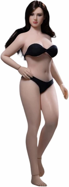 TBLeague PLMB2022-T04A 1/12 Scale Female Super-Flexible Seamless Doll Body 6 Inch Plump Figure Body (Pale, with a Head Sculpt)