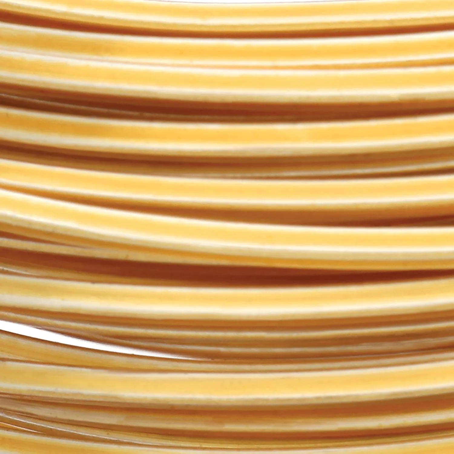 The Beadsmith Square Craft Wire - Medium Temper Beading Wire, Gold Color, 18 Gauge, 4 Yards