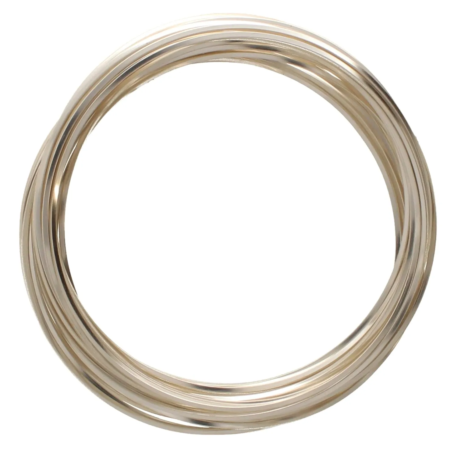 The Beadsmith Square Craft Wire - Medium Temper Beading Wire, Silver Color, 18 Gauge, 4 Yards
