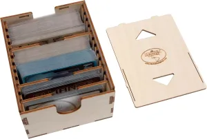The Broken Token Case for Standard and European Size Cards - Wood Card Case with Four Adjustable Dividers