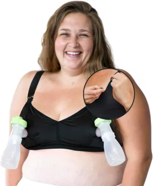 The Dairy Fairy Rose Pumping Bra Hands Free Nursing Bras for Breastfeeding and Nursing Pumps, Soft, Comfortable, Sleep Bra