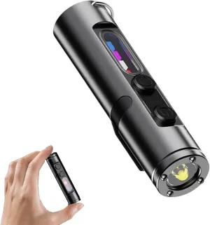 The Ultimate Everyday Micro Tool, 500 Lumens Mini Rechargeable EDC Flashlight, Magnetic Pocket Keychain Flashlight with Hat Clip, 3 Brightnes,for Hiking (C#1)