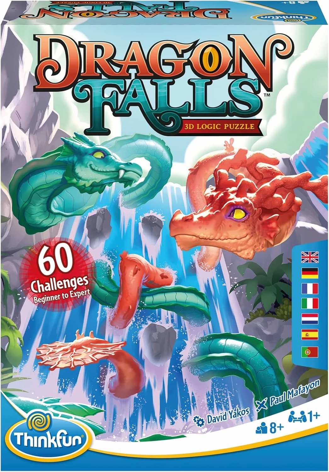 Think Fun ThinkFun Dragon Falls Logic Puzzle Game: Single-Player Problem-Solving Game for Ages 8 . Ideal for Dragon Lovers & Brainteaser Enthusiasts