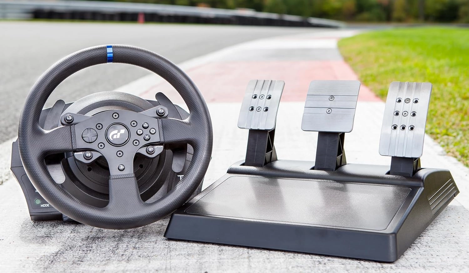 Thrustmaster T300 GT   TH8A Shifter Bundle - T300 GT Racing Wheel with pedals & Thrustmaster TH8A Gear Shifter (Compatible PS5,PS4,PC)