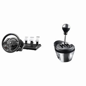 Thrustmaster T300 GT   TH8A Shifter Bundle - T300 GT Racing Wheel with pedals & Thrustmaster TH8A Gear Shifter (Compatible PS5,PS4,PC)