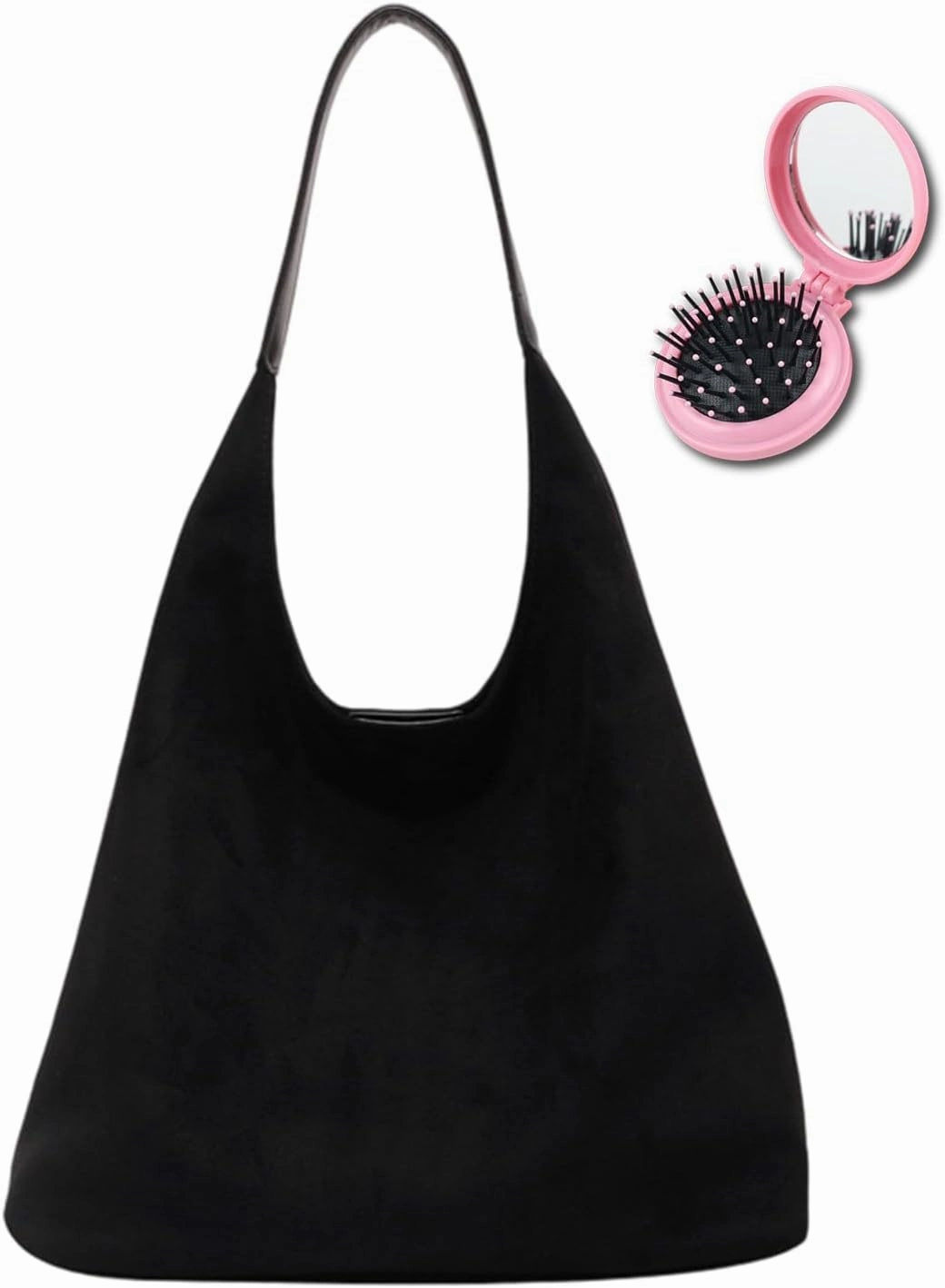 Tiaastaps Brown Tote Bag, Tiaastaps Suede Tote Bag for Women, Versatile Handbag, Large Capacity