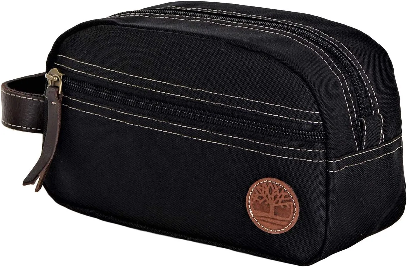 Timberland Men's Toiletry Bag Canvas Travel Kit Organizer, black, One Size